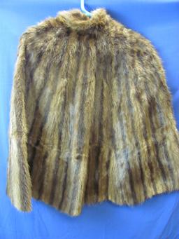 Vintage Fur Cape – Conrad's Fine Furs – Rochester, Minn. - Fully Lined – Slightly Brittle