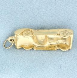 Vintage Convertible Car Pendant In 14k Yellow Gold