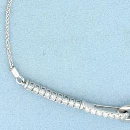 Designer Diamond Bracelet In 14k White Gold