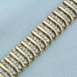 8ct Diamond Bracelet In 10k Yellow Gold