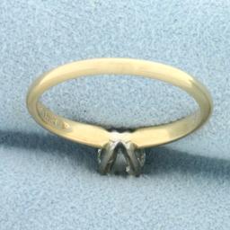 2/3ct Diamond Solitaire Engagement Ring In 14k Yellow And White Gold