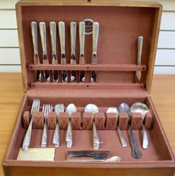 45 Piece Gorham Camellia Sterling Flatware Set With Chest