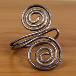 Unique Design Wrap Cuff Bracelet In Sterling Silver