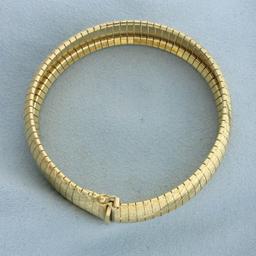 Italian Made Diamond Cut Bracelet In 14k Yellow Gold