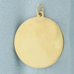 Engravable Happy 17 Anniversary Charm Or Pendant In 14k Yellow Gold