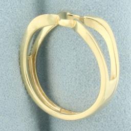 Engagement Ring Enhancer Jacket In 14k Yellow Gold