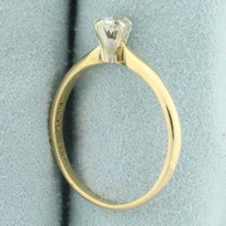 Marquise Diamond Solitaire Ring In 14k Yellow Gold