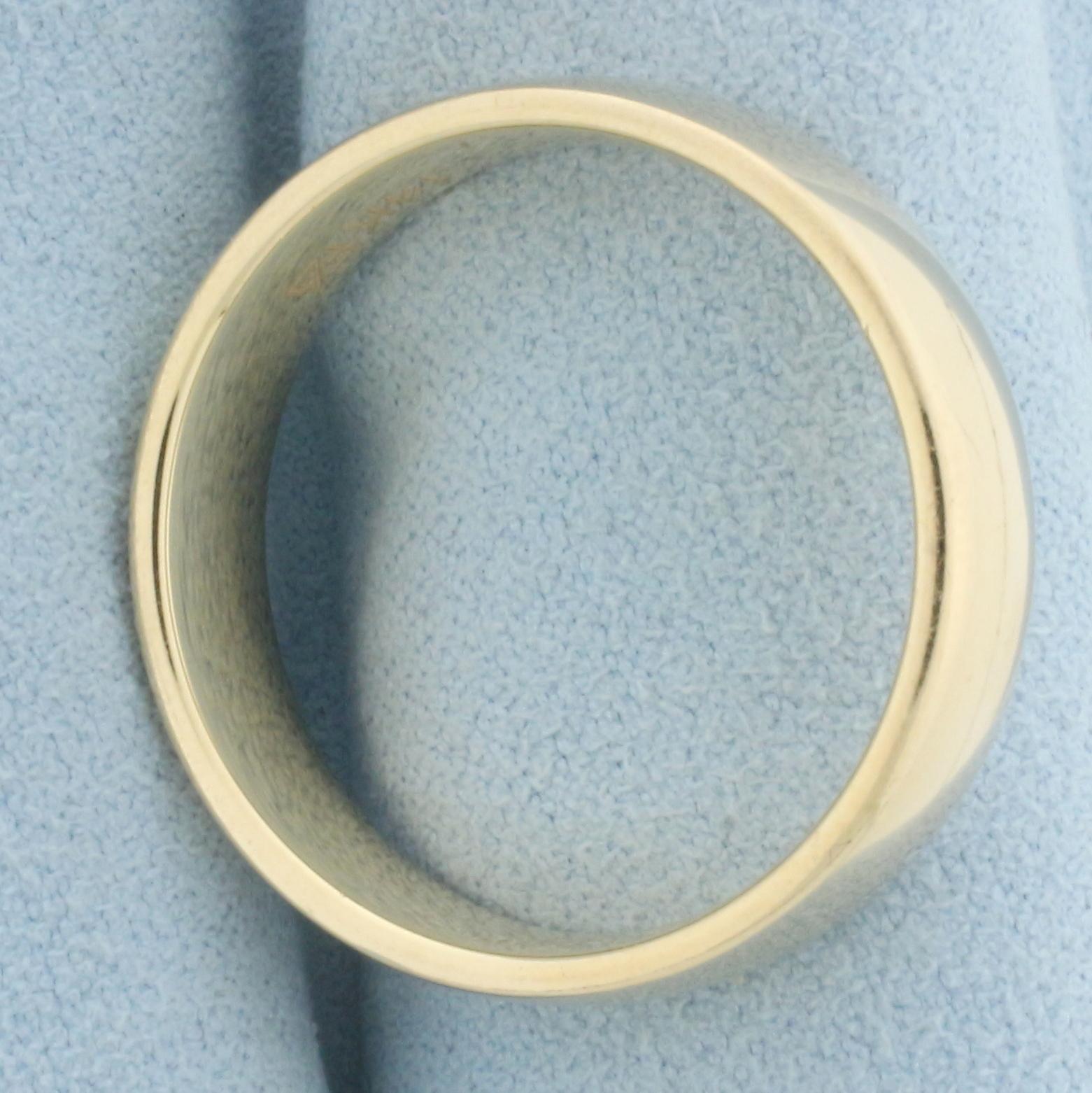 Mens 6mm Wedding Band Ring In 14k Yellow Gold