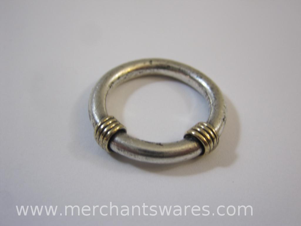 Silver Ring with Wrapped Accent, size 5, 5.5 g