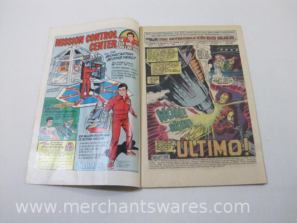 The Invincible Iron Man, Six Marvel Comics Group Comics No. 95, 96, 98,Feb, Mar, May 1977, No. 109,
