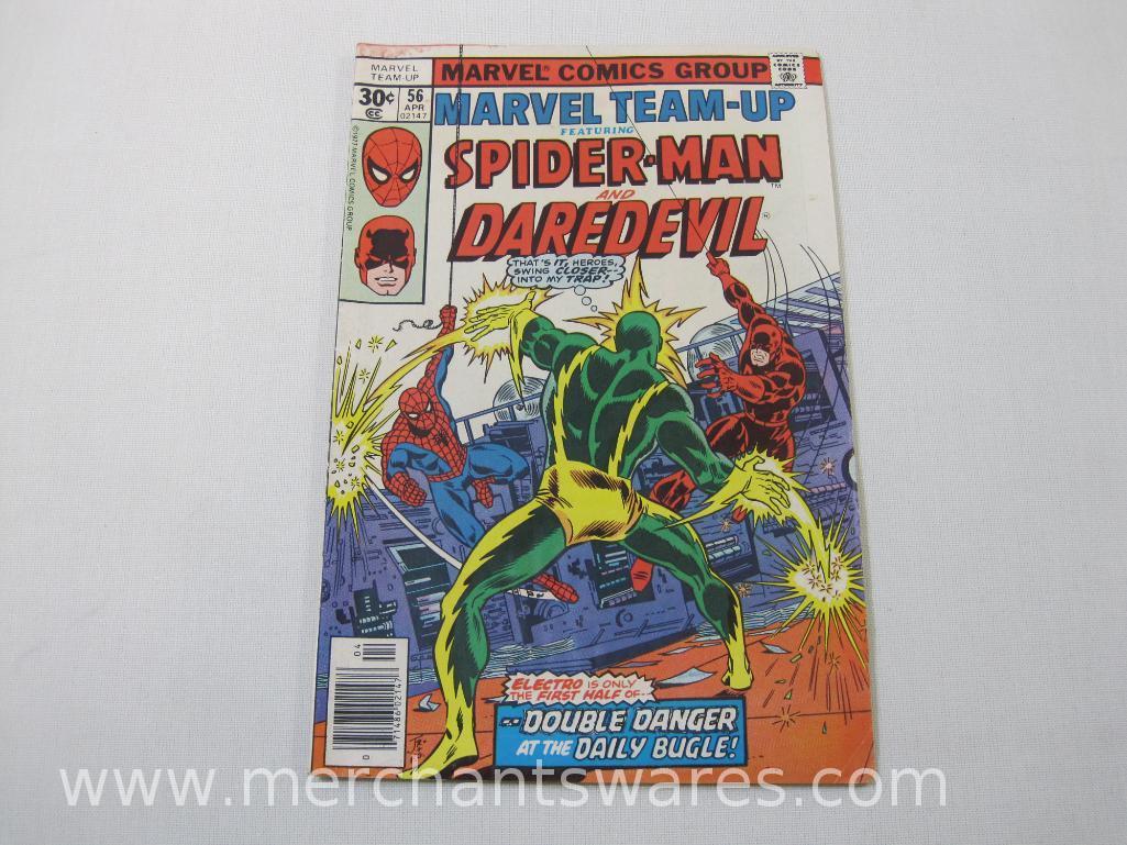 Four Marvel Team-Up Featuring Spider-Man Comics, No. 56, 59-61, Apr, July-Sept 1977, Marvel Comics