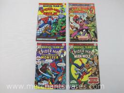 Four Marvel Team-Up Featuring: Spider-Man Comics, Issues No. 27, Nov 1974, No. 30, 36, 37 Feb, Aug,