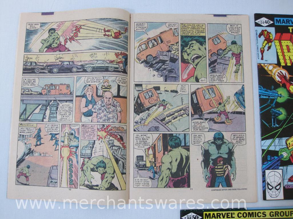 Seven Iron Man Comics Issues No. 131, 134, 136, 138, Feb, May, July, Sept 1980, No.144, 145, 148,