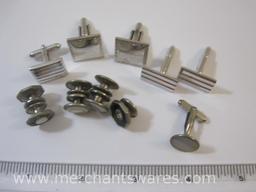 Assorted Silver Tone Cuff Links from Swank and more