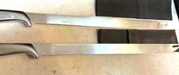 Vintage Pair of Gerber Snickersnee 10" Carving Knives Legendary Blades