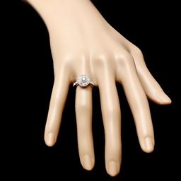 14k White Gold .67ct Diamond Ring