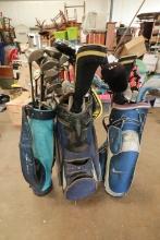 3 Bags of Golf Clubs