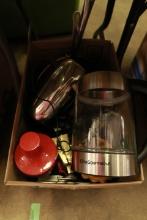 Box of Kitchenware & Misc