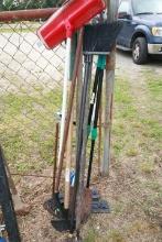Assorted Yard Tools & Brooms