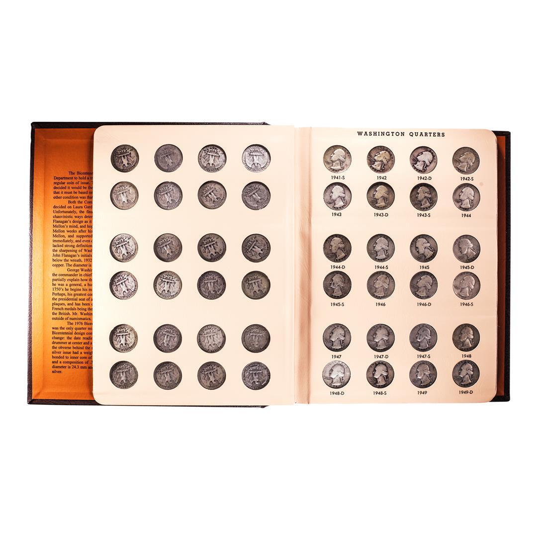 Complete 1932-1998 Washington Quarter Coin Set in Dansco Book