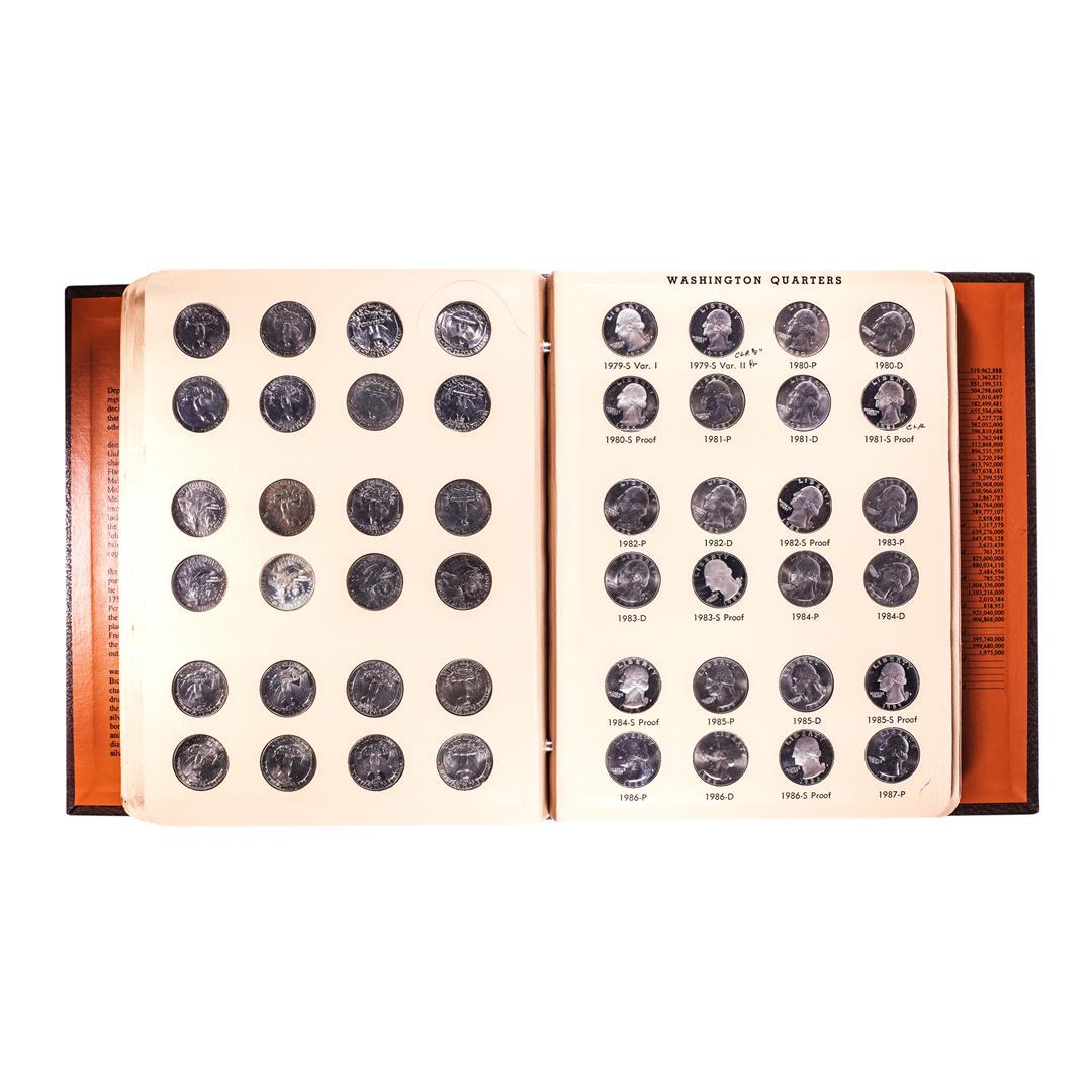 Complete 1932-1998 Washington Quarter Coin Set in Dansco Book