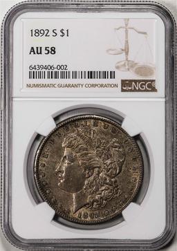 1892-S $1 Morgan Silver Dollar Coin NGC AU58