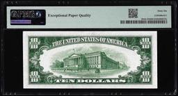 1950 $10 Federal Reserve Note Kansas City Fr.2010-J Narrow PMG Gem Uncirculated 66EPQ
