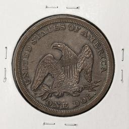 1846 $1 Seated Liberty Silver Dollar Coin