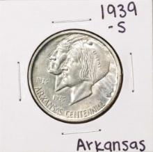 1939-S Arkansas Centennial Commemorative Half Dollar Coin