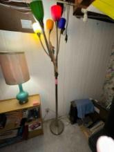 colorful floor lamp, old fun acrobat toy