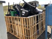 Crate of Misc Items, Including Wheel Chairs,