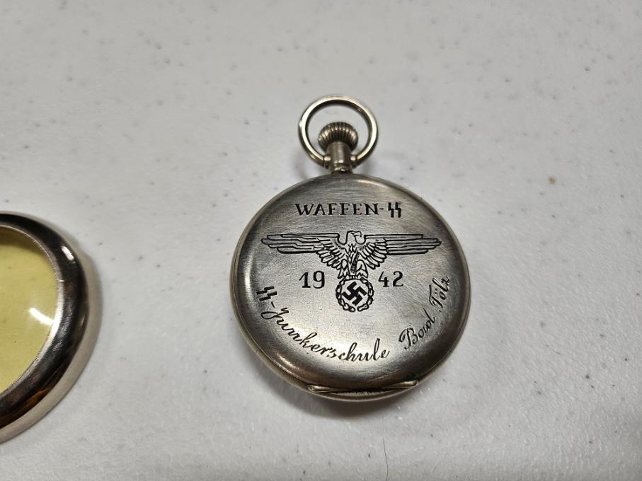 Official Stopwatch From 1936 Berlin Olympics w/ Waffen SS 1942 Inscription on Back