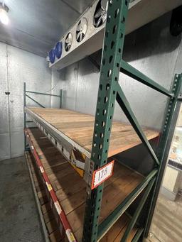 Wood and Green Metal Heavy Duty Industrial Shelves
