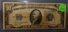 1934-A $10.00 SILVER CERTIFICATE NOTE VF