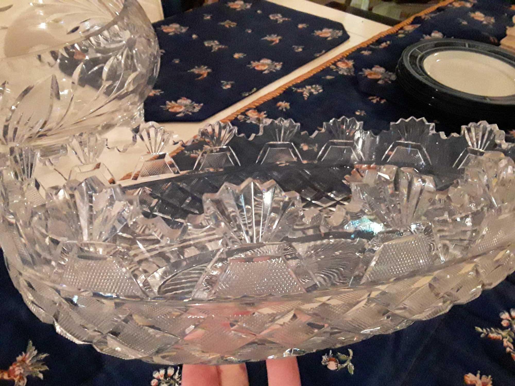 Seriously Dazzling Footed Crystal Bowl!