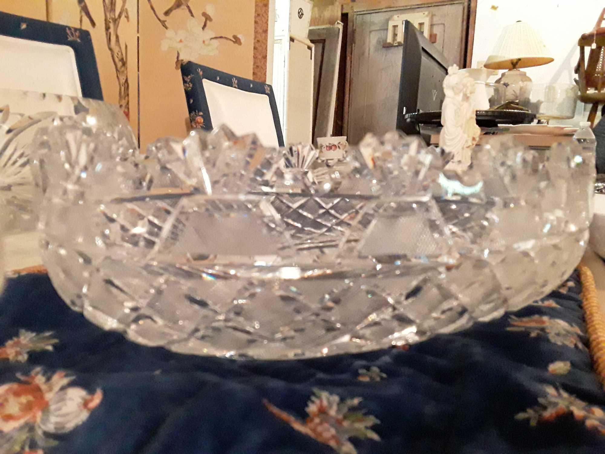 Seriously Dazzling Footed Crystal Bowl!
