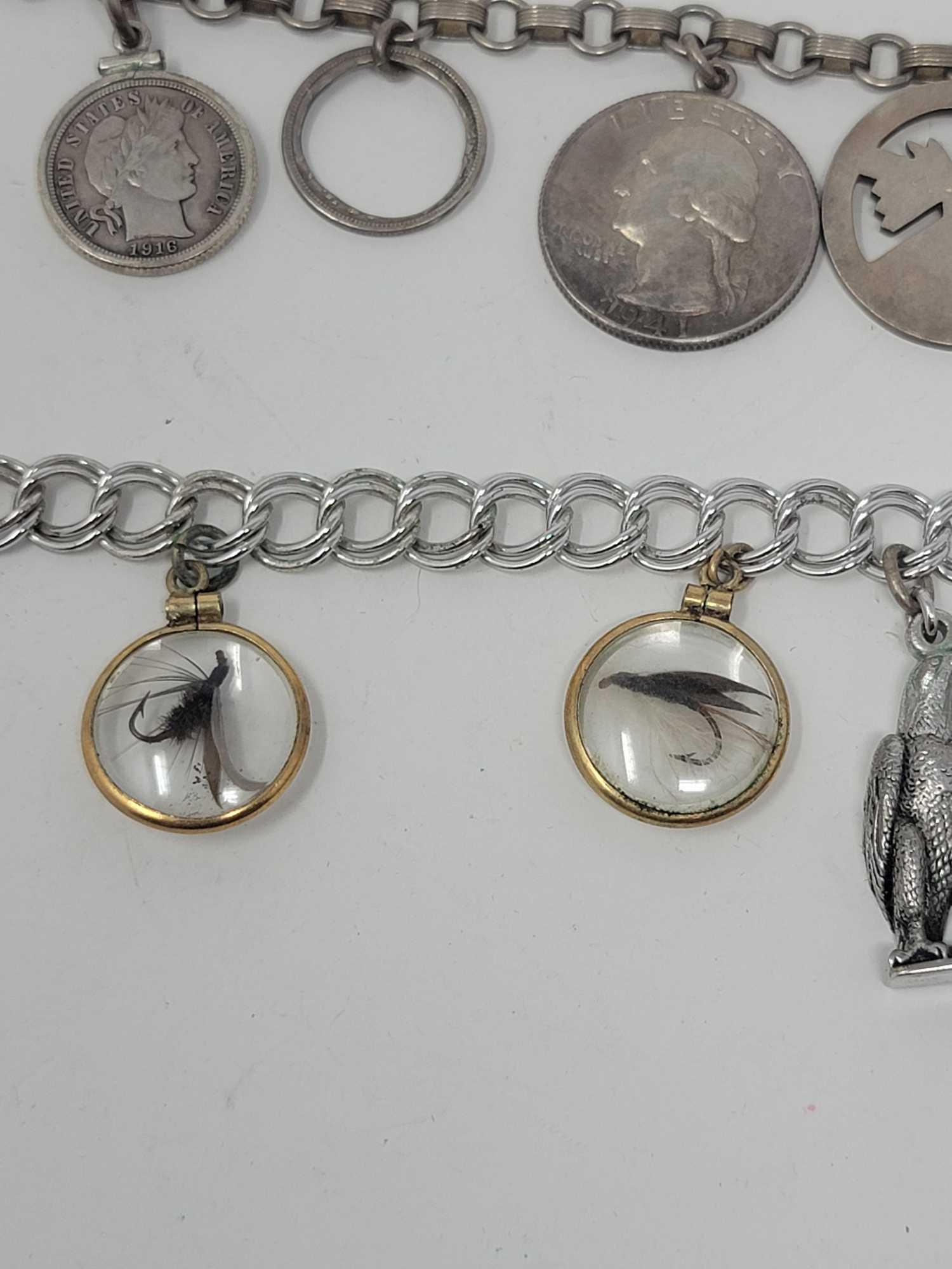 2 Sterling Charm Bracelets
