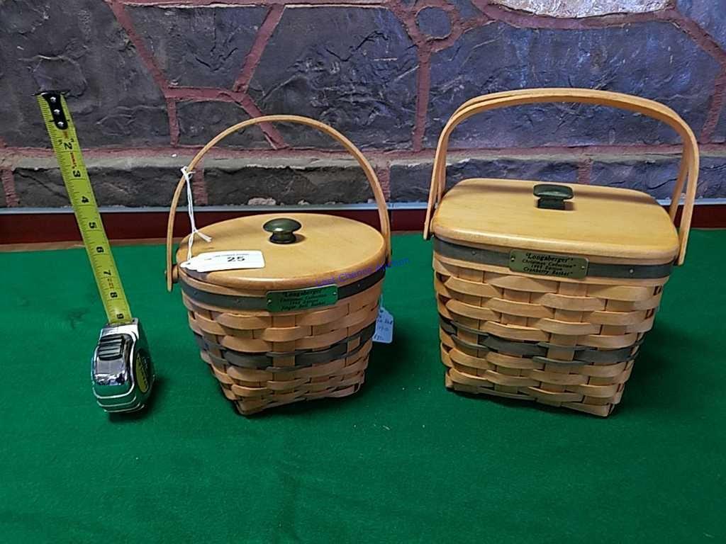 2 Longaberger Christmas baskets