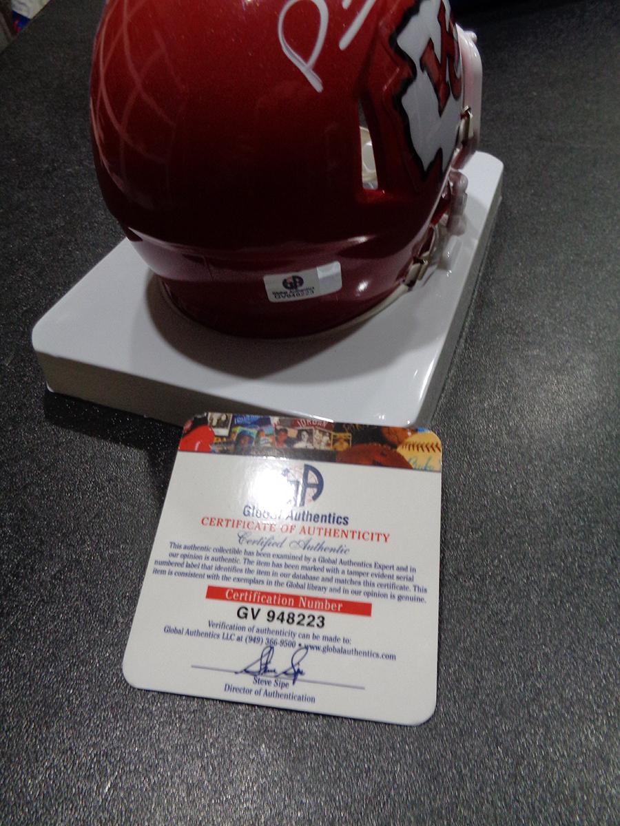 Patrick Mahomes Kansas City Chiefs Autographed Riddell Mini-Helmet GA coa