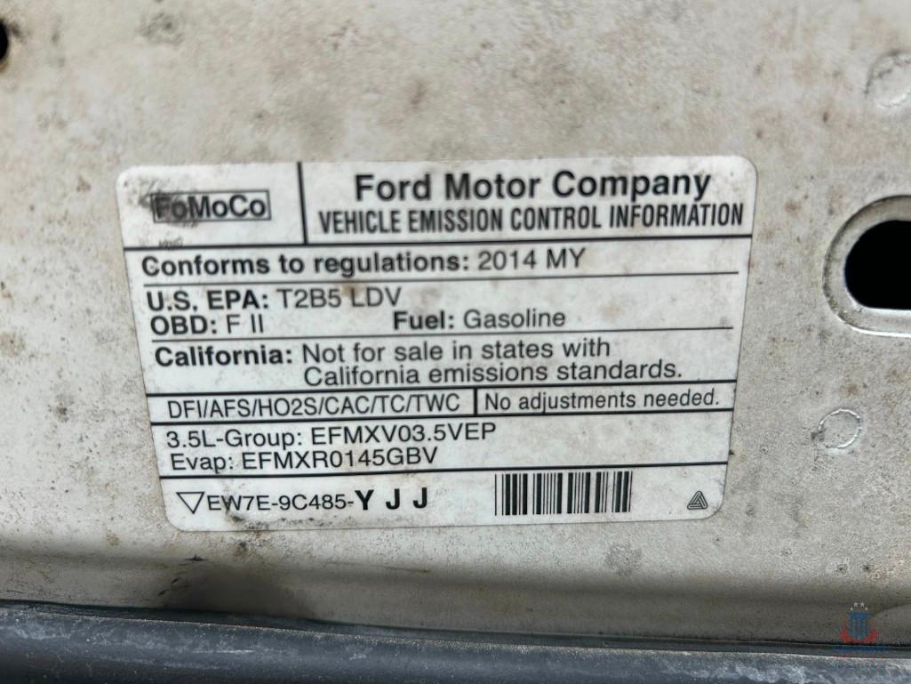 2014 Ford Explorer Multipurpose Vehicle (MPV), VIN # 1FM5K8AT0EGC08638