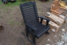 Amish Made Black Stained Rocking Chair