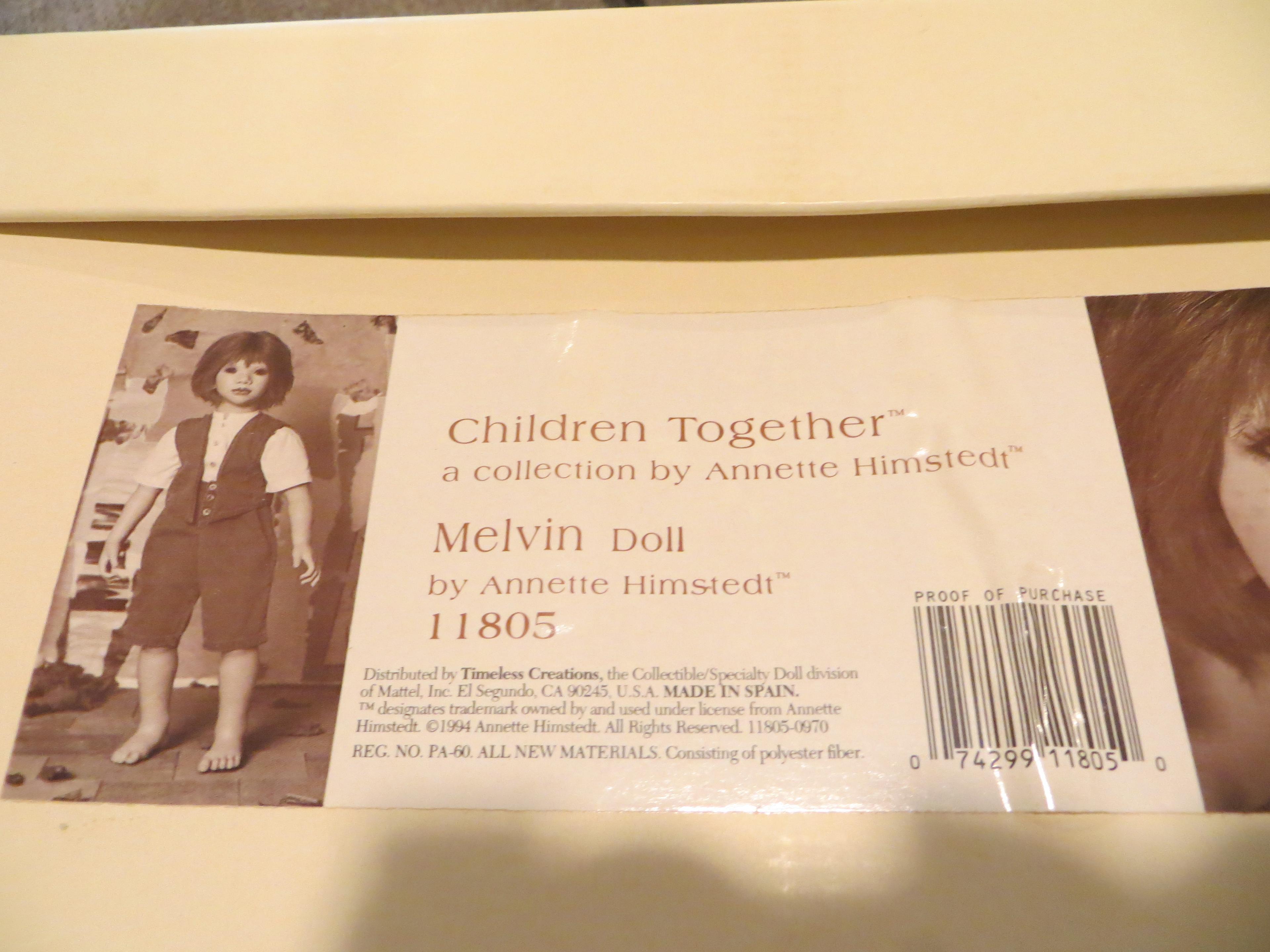 Mattel Children Together 1993 Annette Himstedt Melvin Doll- with outside b