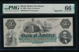 1860's $2 Providence RI Obsolete PMG 66EPQ