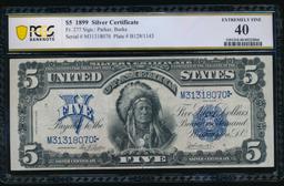 1899 $5 Chief Silver Certificate PCGS 40