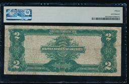 1899 $2 Mini Porthole Silver Certificate PMG 15