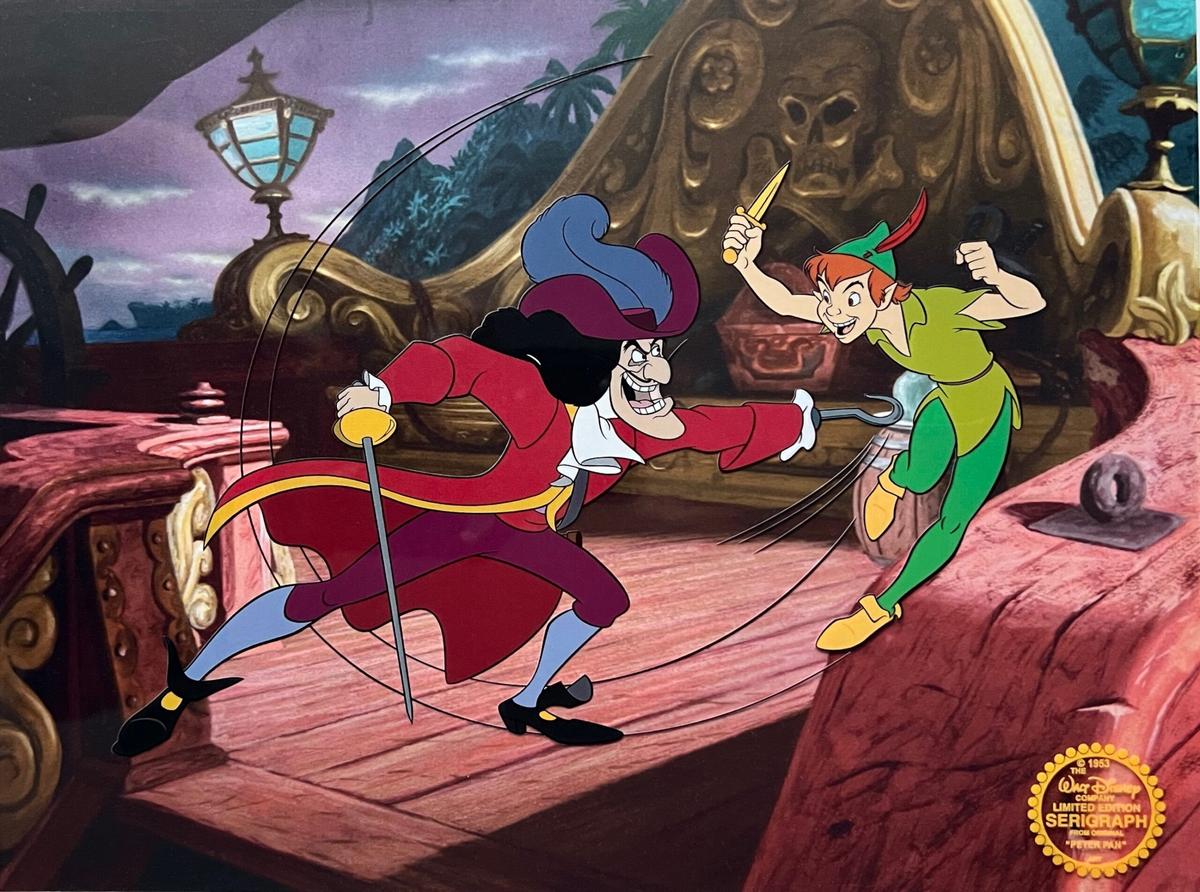 Disney Peter Pan Vs Captain Hook Limited Edition Sericel