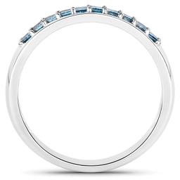 14KT White Gold 0.38ctw Blue Diamond Ring