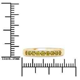 14KT Yellow Gold 0.35ctw Dark Yellow Diamond Ring