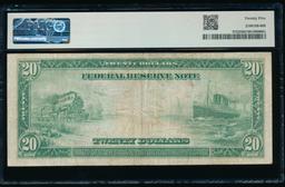 1914 $20 Philadelphia FRN PMG 25