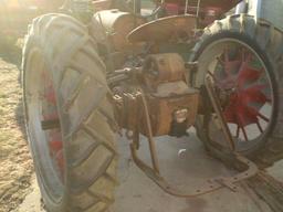 F14, rear cut-offs, parts tractor. Rear brakes froze up, tires slide. Not running. This tractor had